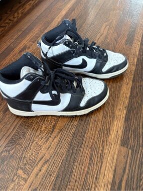 Nike Black and White Panda High-Top Athletic Sneakers